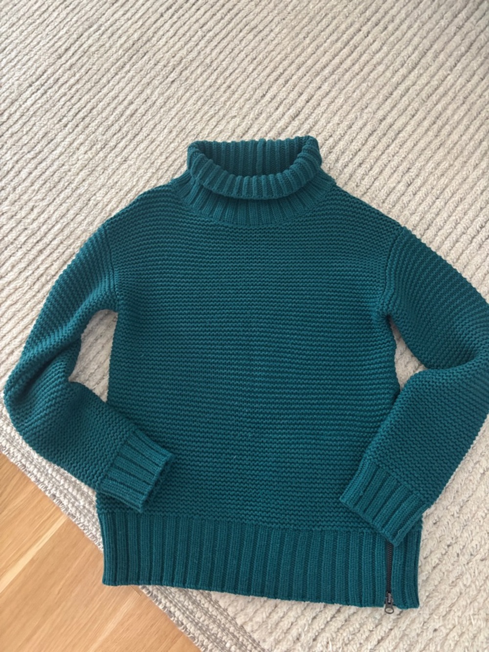 lululemon athletica Teal Ribbed Turtleneck Sweater
